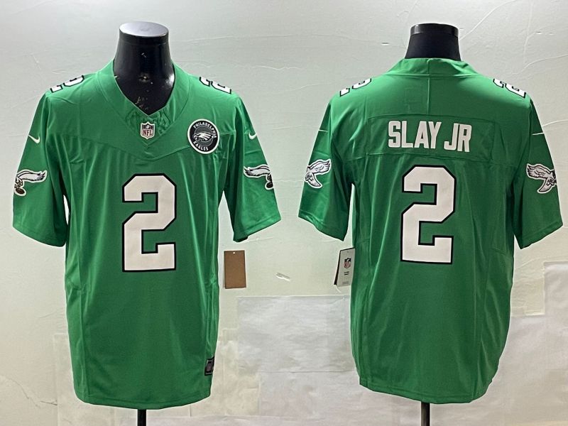 Men Philadelphia Eagles #2 Slay jr Green three generations 2025 Nike Vapor Limited NFL Jersey style 3->philadelphia eagles->NFL Jersey